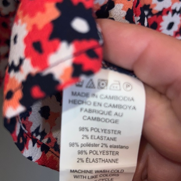 MICHAEL MICHAEL KORS • OFF THE SHOULDER GERANIUM PEASANT BLOUSE - Picture 5 of 6